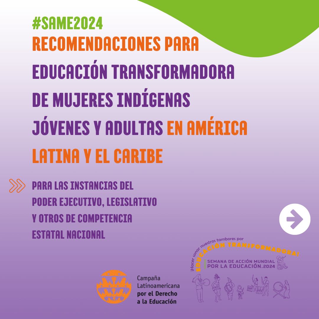 redclade's tweet photo. #TBTCLADE
📌 #SAME2024
Recomendaciones para educación transformadora de mujeres indígenas jóvenes y adultas en América Latina y el caribe.
📌 Informe Regional
https://t.co/iFZICcTBDc
#GAWE2024 #TransformativeEducationNow https://t.co/yscCcgiEqQ