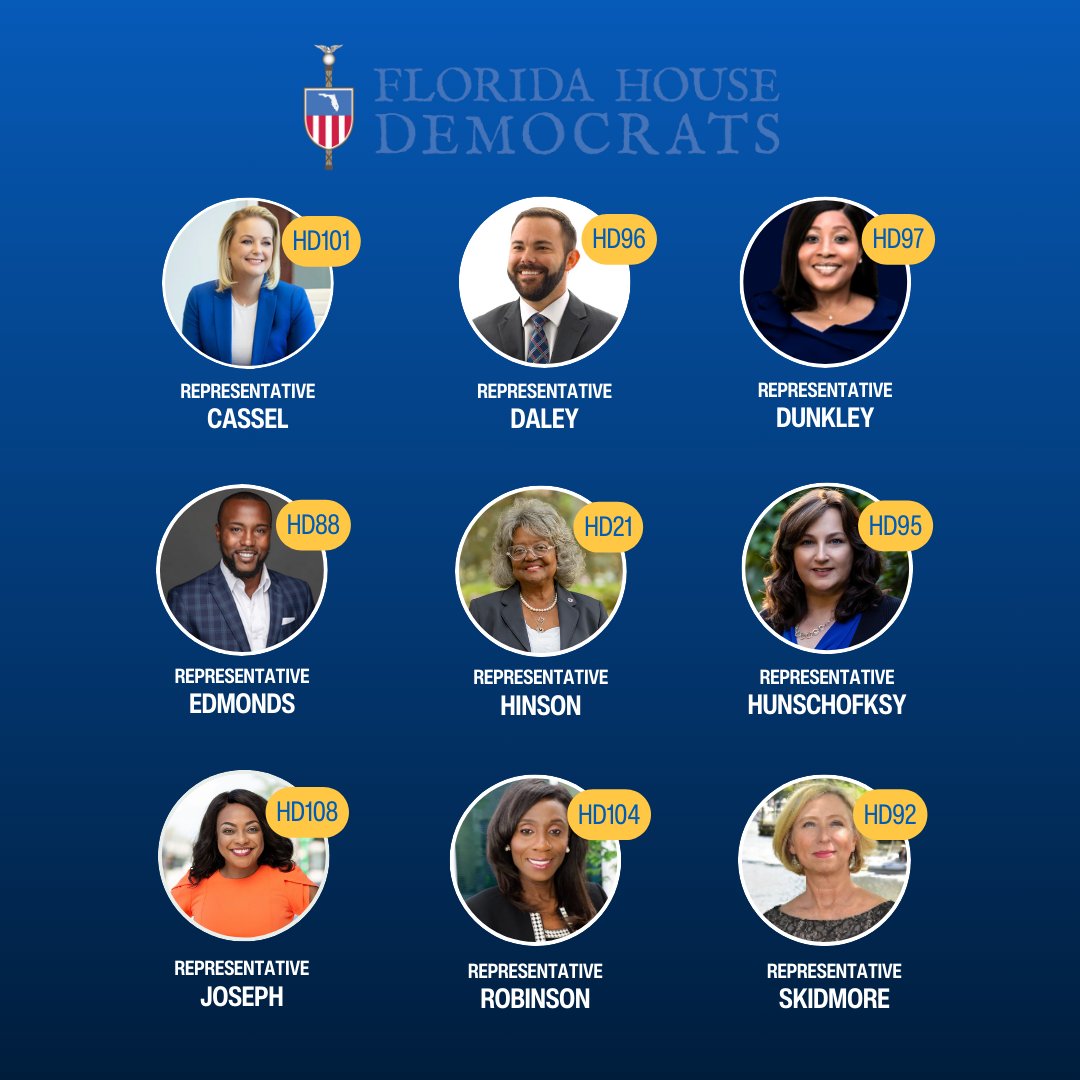FLHouseVictory's tweet photo. Congrats to the Dem House incumbents who won re-election today! They have led the fight to protect reproductive rights and help families make ends meet. They continue to stand up to the GOP's hateful agenda &amp; defend every Floridian's freedom to be healthy, prosperous, and safe. https://t.co/NbI9E0i7Wp