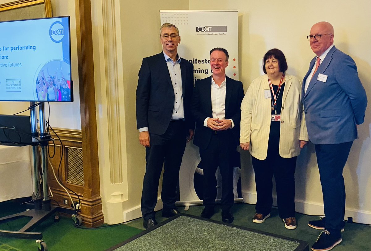 Delighted to launch the <a href="/CDMTorg/">CDMT</a> manifesto in Westminster yesterday making a case for performing arts education across the UK