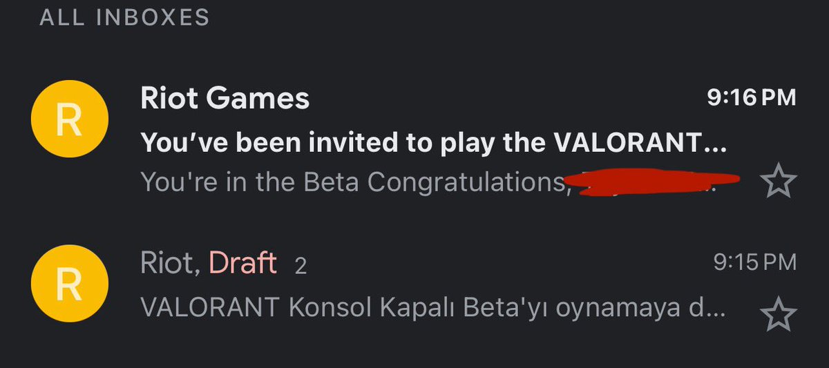 I’ve only received 2 emails for the valorant console beta now which means i’ll have 8 codes to give away so far. I will receive more emails soon.