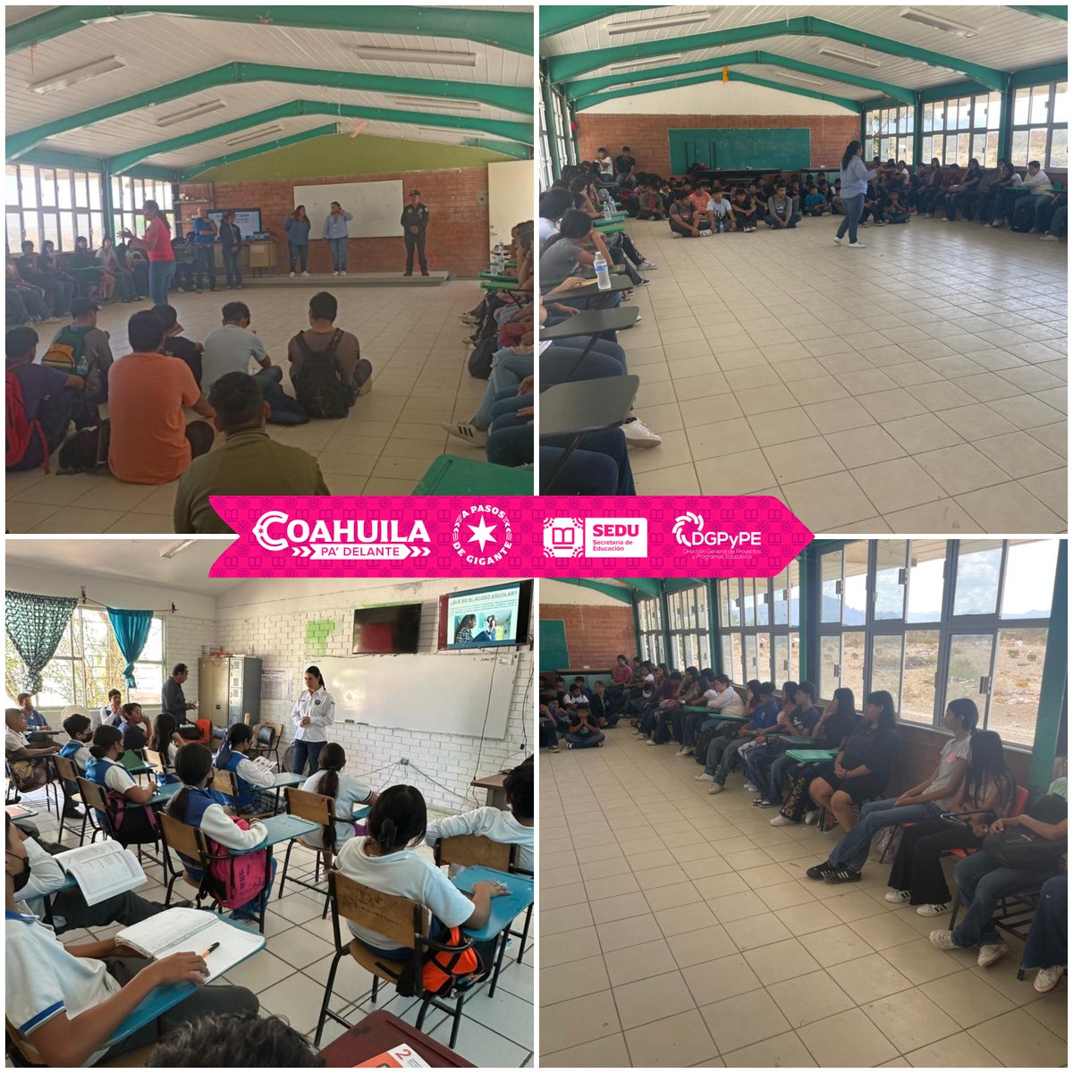 La #UIGyDH en coordinación con la Subsecretaría de Operación Policial y Proximidad y Prevención de Seguridad Pública del Estado pláticas temas: “Acoso Escolar” y “Plan de Vida” en #Secundarias de las localidades Presa de Guadalupe y La Rosa del #GeneralCepeda. <a href="/manolojim/">Manolo Jiménez Salinas</a>