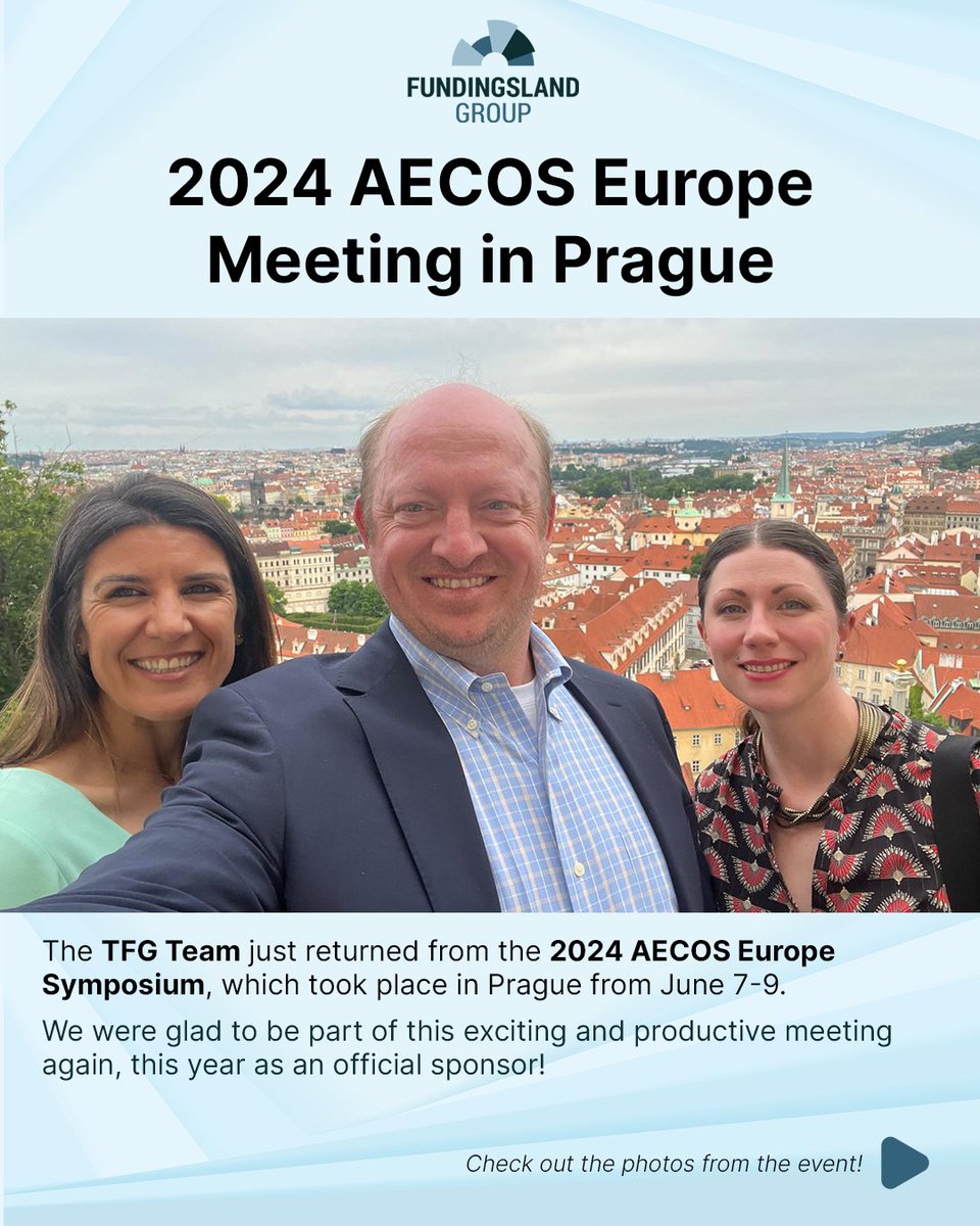 tfgeducation's tweet image. The TFG team just returned from the 2024 #AECOS Europe Symposium that took place in Prague last week June 7-9th.

It&apos;s been an exciting and productive meeting in a beautiful city, and we were glad to be part of it again, this year as an official sponsor!