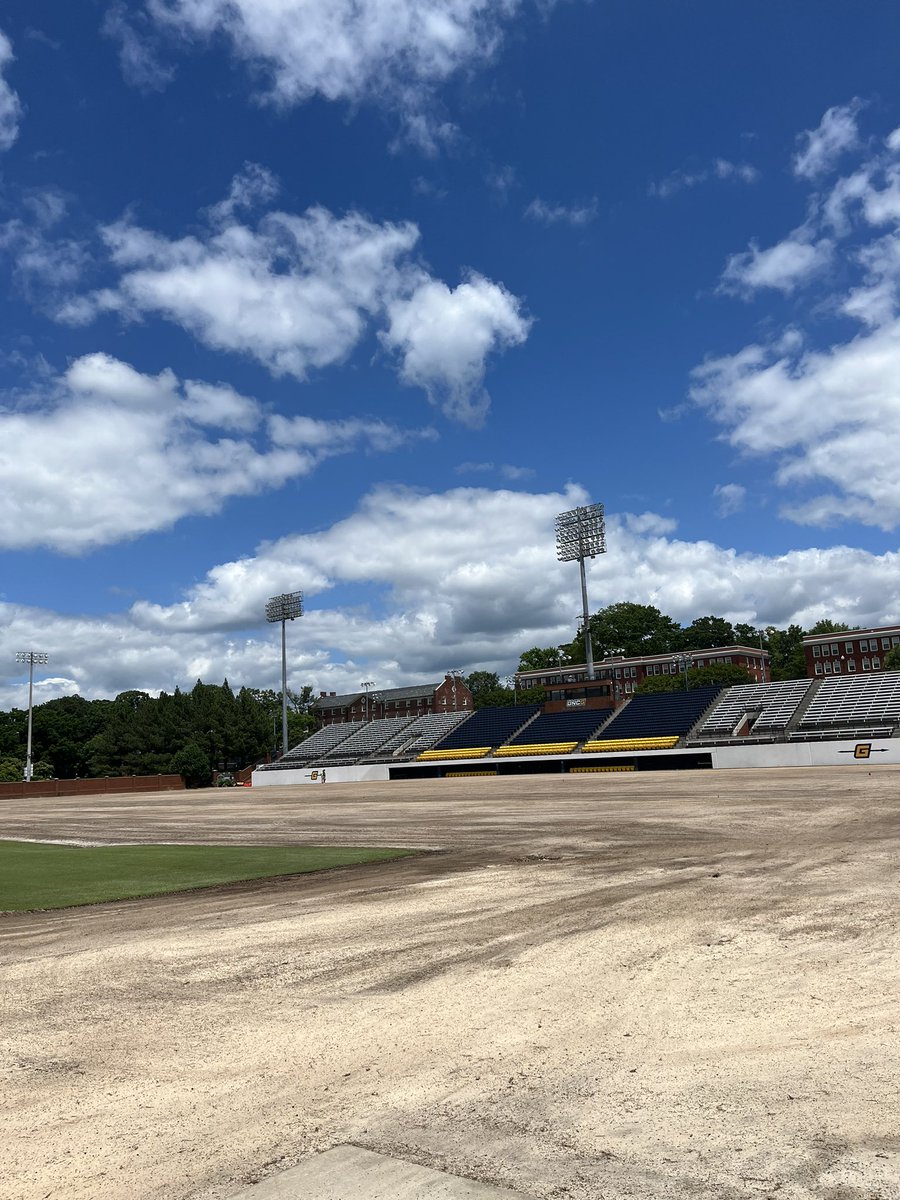 UNCGFacOps's tweet photo. Happy #FacilityFriday‼️

We don’t JUST have exciting projects inside - we’ve also got things happening outside 🎉

Our @UNCGturf has been working hard on resurfacing our soccer ⚽️ field!

Grass is growing 🌱 and we cannot wait! https://t.co/tkxSEsC7Cb
