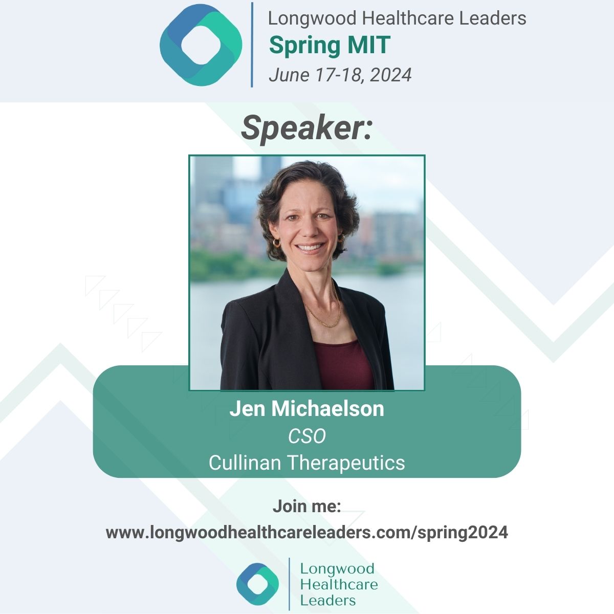 CullinanTx's tweet photo. One of our core company values is innovation without borders to develop novel therapies. On June 17, our CSO Jen Michaelson will participate in a panel discussion on innovation in drug discovery as part of @LongwoodLeaders’ #SpringMIT event.
Learn more.