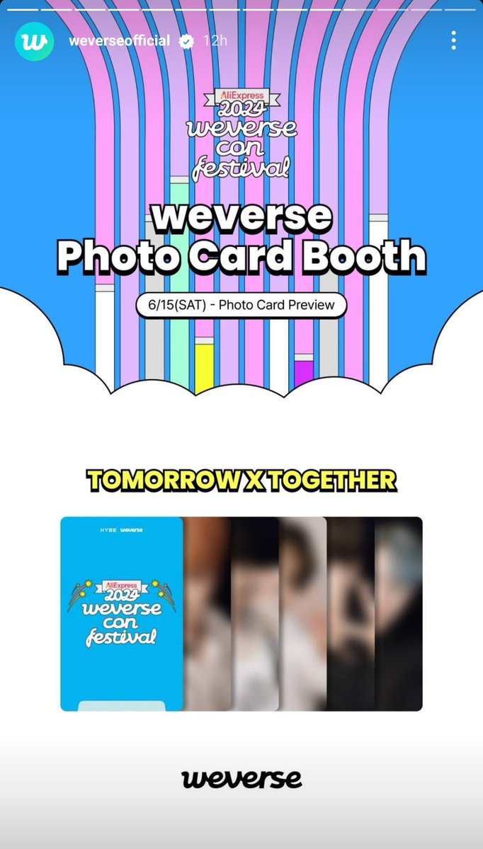 2024 Weverse Con Festival - Photo Card Booth TXT's Photo Card