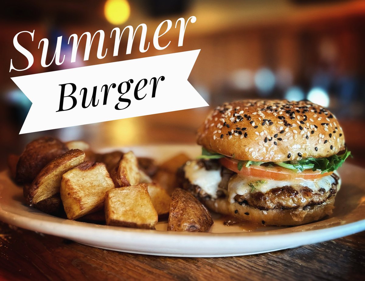 cbcbiscuits's tweet photo. Be sure to try our CBC Summer Burger! Ground veal &amp; pork patty on a sesame seed bun with provolone, arugula, tomato, sautéed onions &amp; a drizzle of sriracha honey mayo. Served with our local favorite CBC home fries. Dine-in or carryout, 931-474-8670. See you on Main! @mainstmcminn https://t.co/UZVumlobqo