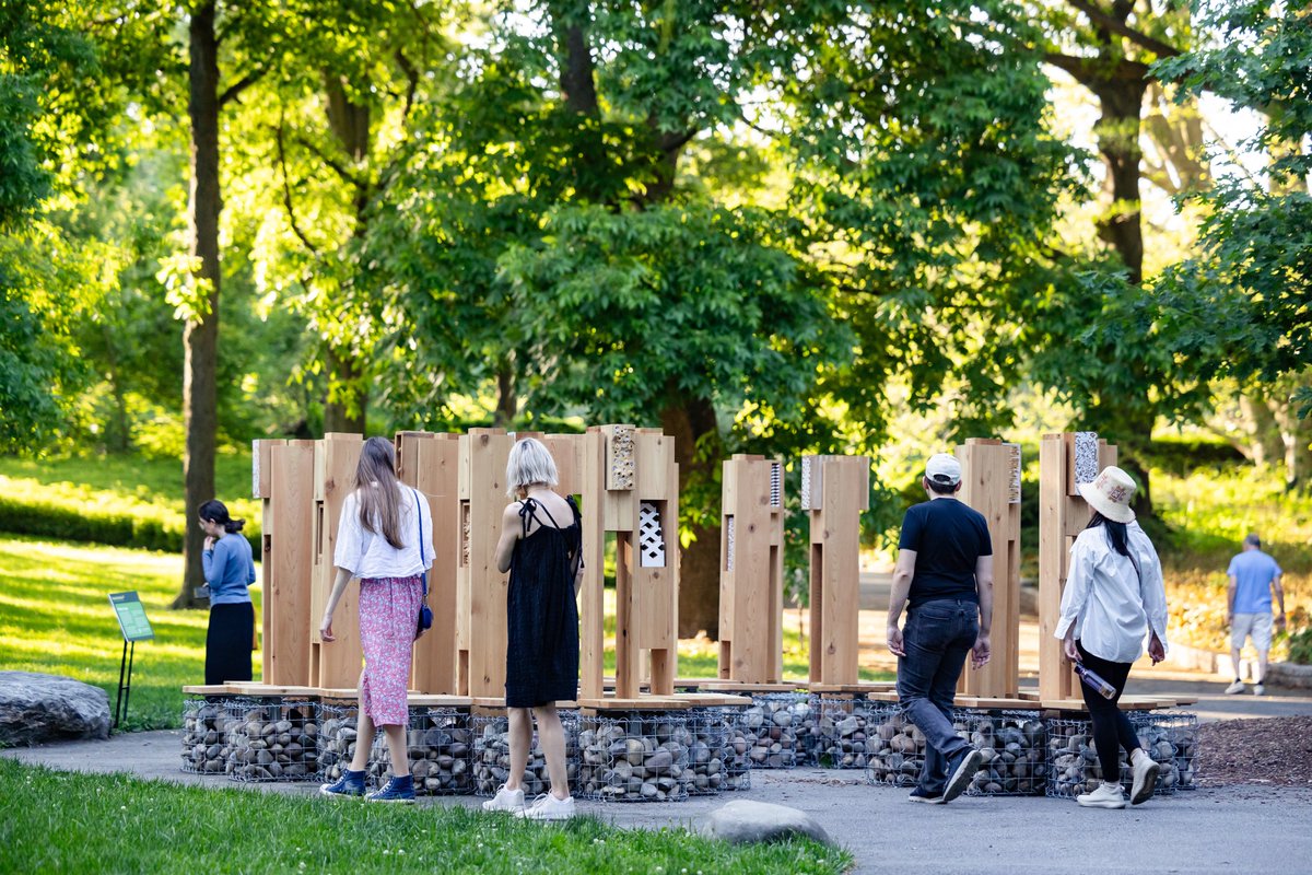 This Pollinator Lounge—found in Oak Circle and part of our Natural Attractions programming—was conceived by architects <a href="/PrairieAnt/">Joyce Hwang</a> and Nerea Feliz.

The duo has worked together on projects that meld art and architecture and encourage humans to think of other species as neighbors.