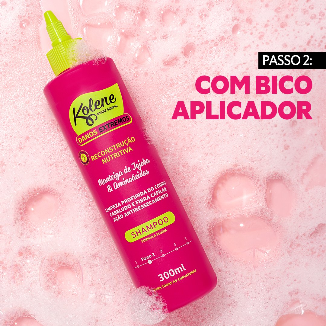 CabeloKolene's tweet photo. Conheça o Passo 2 do Ritual de cuidados intensos.

Shampoo, com fórmula fluida e seu bico dosador, possibilita uma aplicação direta no couro, oferecendo uma limpeza profunda da raiz sem ressecar as pontas e comprimento.

Quem ai quer experimentar?

#Kolene​ #DanosExtremos https://t.co/qXptpVLS7r