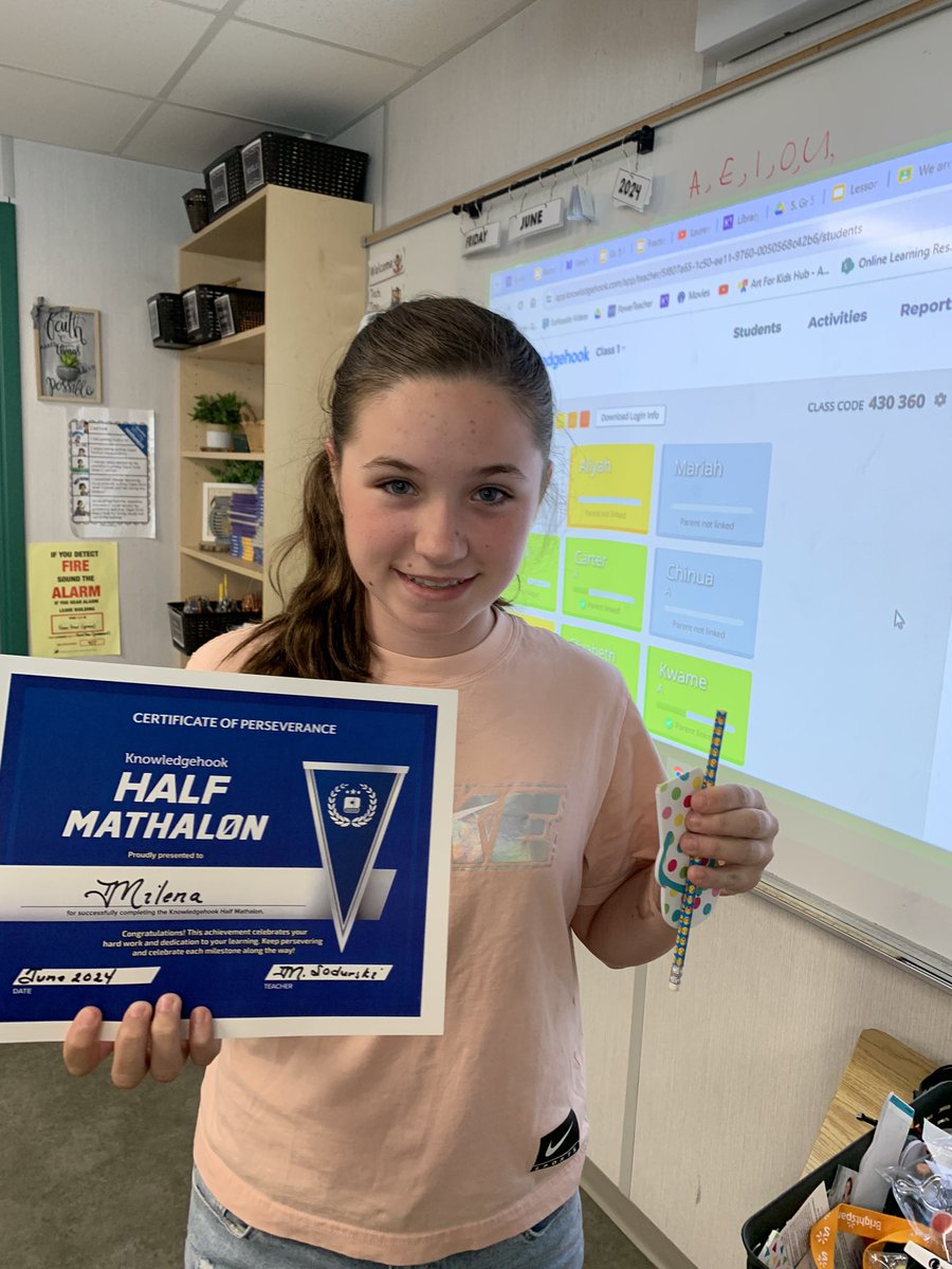 Mrs. Sadurski (@mrs_sadurski) on Twitter photo Ending the year strong! Congratulations to our half Mathalon knowledgehook recipients 🎉👏🏻 <a href="/St_EVAN_Caledon/">St. Evan Catholic Elementary School</a> Ending the year strong! Congratulations to our half Mathalon knowledgehook recipients 🎉👏🏻 <a href="/St_EVAN_Caledon/">St. Evan Catholic Elementary School</a>