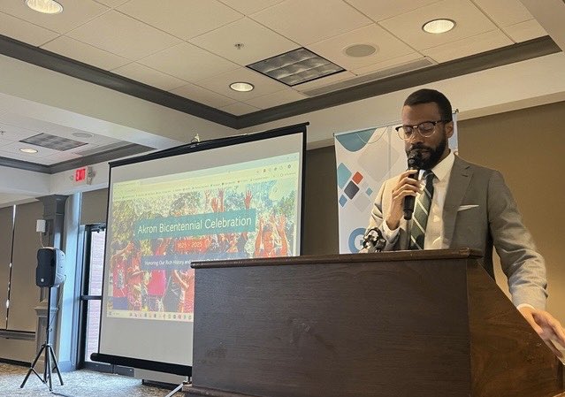 Thanks to all who attended the <a href="/GrtAkronChamber/">GreaterAkronChamber</a> Morning Buzz where our Executive Director, Mark Greer, and Akron History Center President, Dave Lieberth, spoke about the Bicentennial and Akron’s history! Check out our new website at Akron200.org #KeepIt200 #Akron200