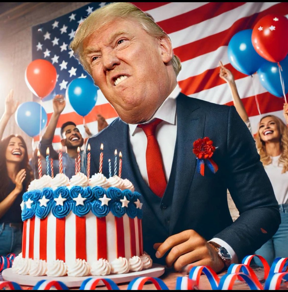 Reezy71890479's tweet photo. @DonaldTrumpBday @TateTheTalisman @dbongino TODAY IS THE DAY OF DONALD TRUMP ….

JOIN THE BIRTHDAY PARTY AND MOON 🚀

https://t.co/pjAzM94BGO

Ca:
AmonPTx29aqnjXwdsqV7nXTK7tqHoeZmxFp3W3UTpump https://t.co/pNfnEx3hOy