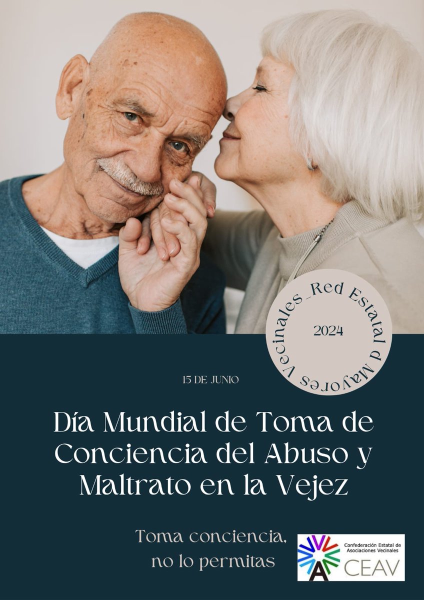 VecinalCeav's tweet photo. Desde CEAV y la red estatal de mayores vecinales reclamamos más sensibilización en el Dia Mundial de la toma de conciencia del abuso y maltrato en la vejez https://t.co/v0S58ph6lc