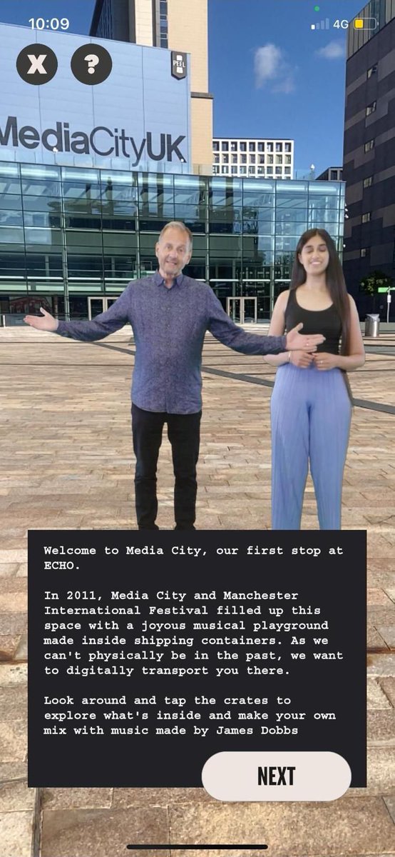 Salford’s very first AR MUSIC TRAIL. 🎵 🎸

Download the App and venture around Salford to explore its rich musical heritage.. If that's not enough collect some interactive AR along the way and sink in to the music that Salford has to offer! 

#echosalford #augmentedreality