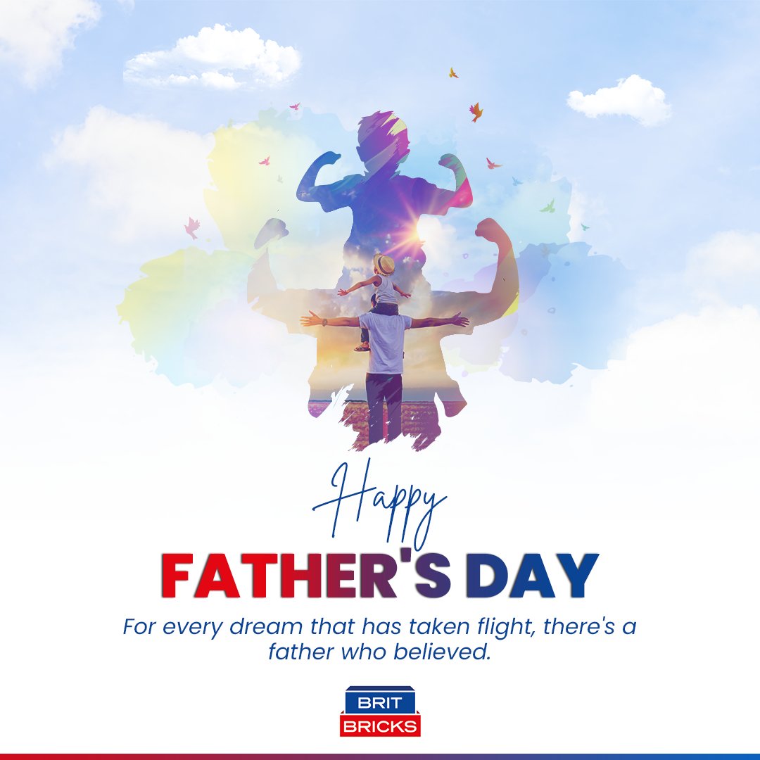 BritbricksUk's tweet photo. Behind every dream that takes flight is a father who believed in it first. To all the amazing dads who inspire, support, and encourage their children to reach for the stars, we salute you.  Happy Father’s Day from Brit Bricks!
#FathersDay #DreamBuilders #BritBricks #InspiringDads https://t.co/hheOZSh01K