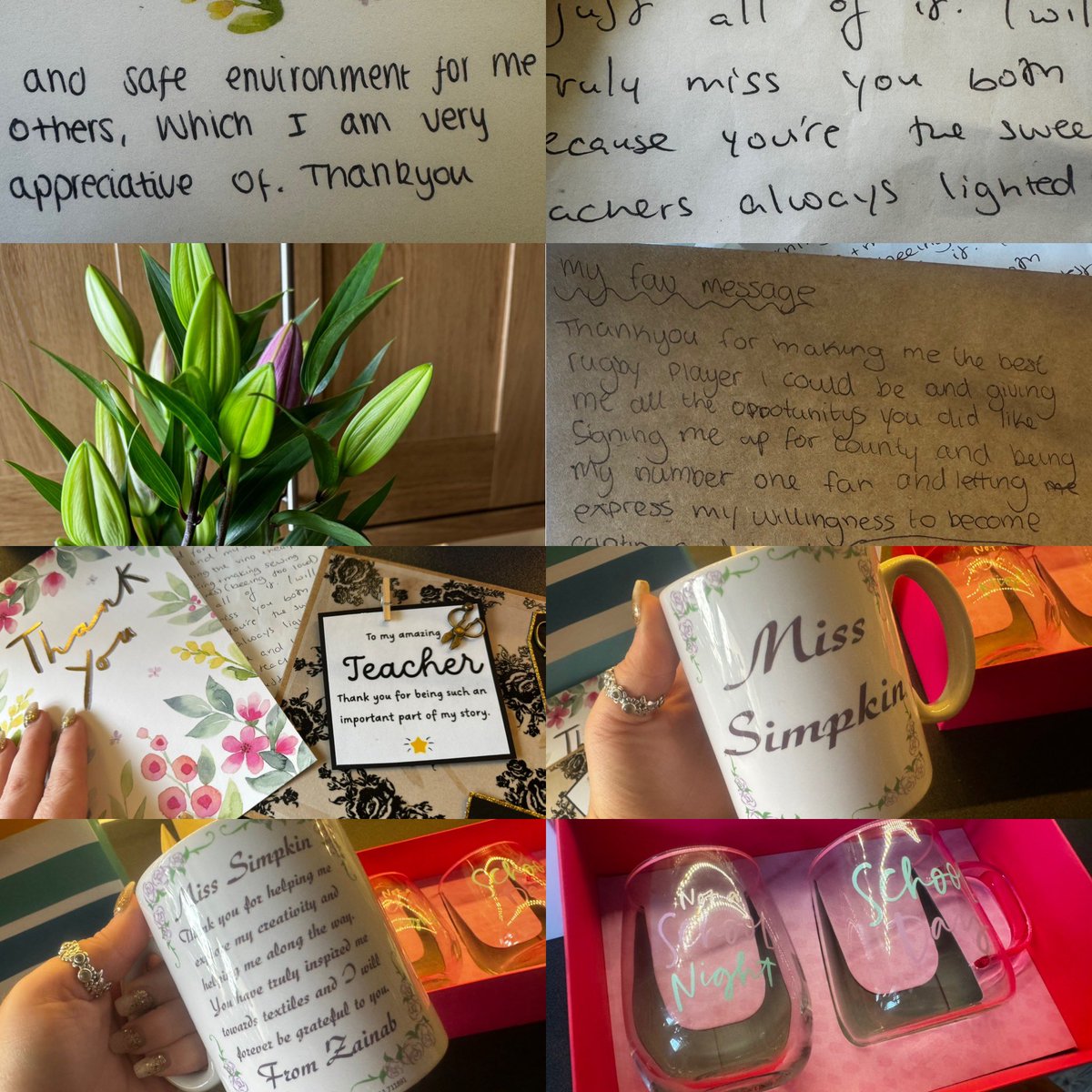TeacherSimo's tweet photo. Some of the beautiful messages from year 11 on their last day. This is why we do what we do! Wishing year 11 all the best in the world in their next adventures 💖 https://t.co/rbkvYDWCKw