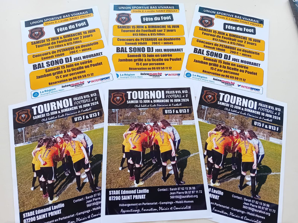 J’Y SERAI !!! la fête du foot ce week-end du côté de Saint Privat (Ardèche Méridionale) avec un grand tournoi féminin U13 et U15.. alors si vous êtes dans le coin 👇 on parlera foot.. bon ne me prenez pas comme partenaire à la pétanque, j’suis nul ! 😂 pour pointer à la limite 😁