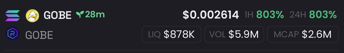 Jejouw's tweet photo. Putting 25 sol on this $gobe 👈🏻

Mid size conviction 🫴🏻 https://t.co/cwc3ehu7lF