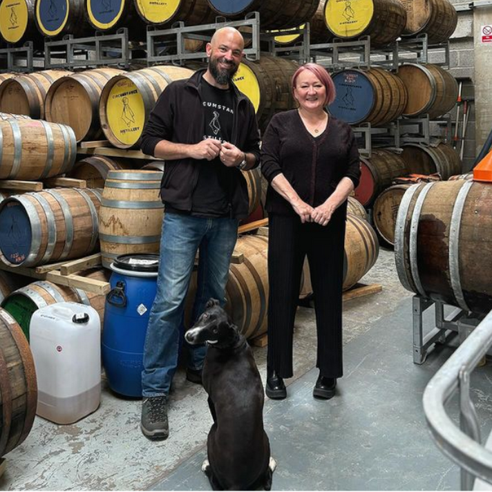 This  morning we had the pleasure of welcoming <a href="/KerryMP/">Kerry McCarthy</a> Kerry McCarthy, Labour candidate for Bristol East. It was great to have her in to see the distillery and our small team working hard! <a href="/SpiritsAlliance/">UK Spirits Alliance</a> #BackSpirits #distillerydogdizzy #circumstancedistillery #englishwhisky