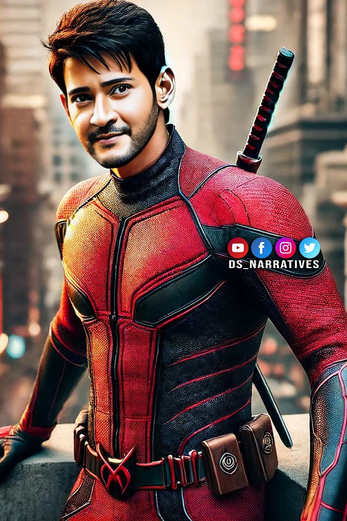 DsNarrative's tweet photo. Superstar @urstrulyMahesh as Deadpool from the Avengers. AI art https://t.co/l2wMDm9T1F