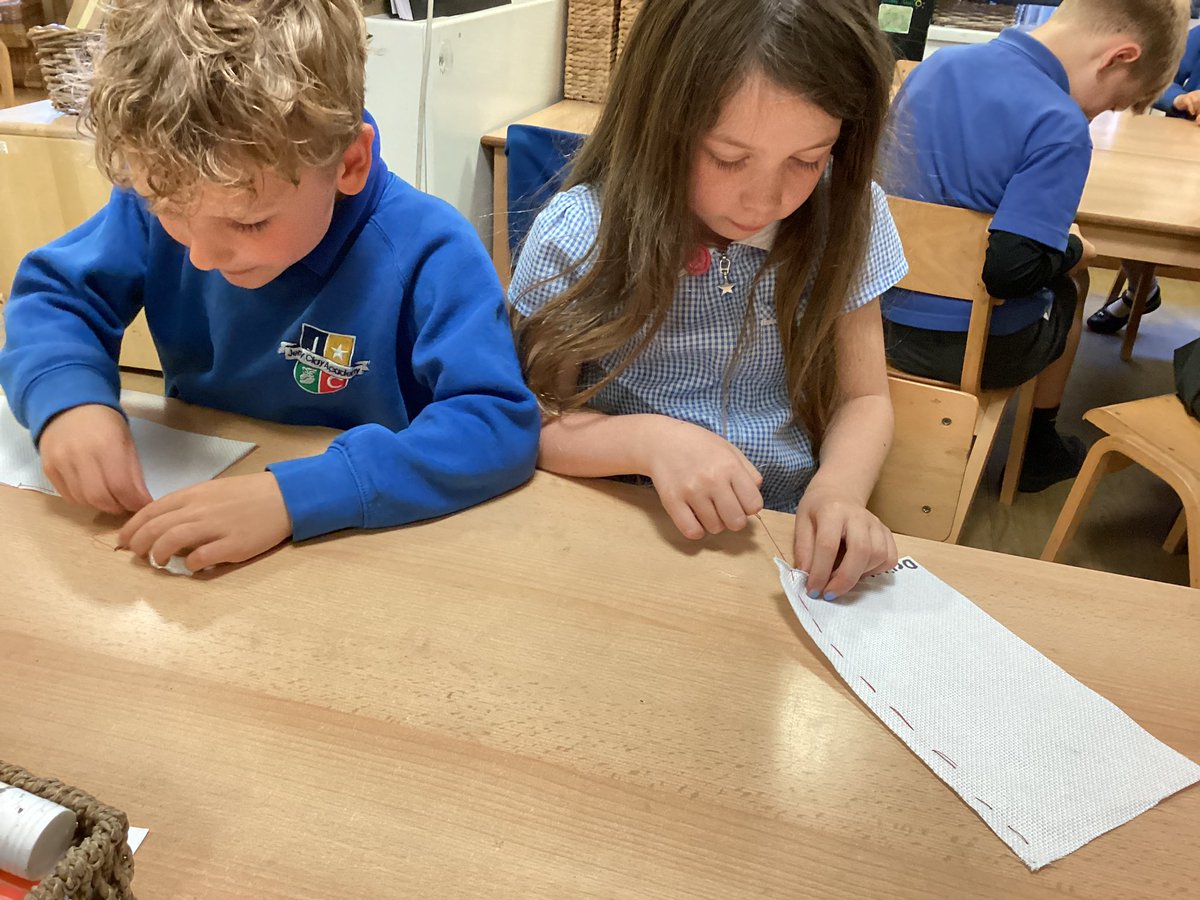 JCAWakefield's tweet image. Year 2 have demonstrated their perseverance this afternoon developing their sewing skills. We strived to develop our running stitch and we were very proud of our first attempt! 🪡🧵
@JCA__Art #primaryart