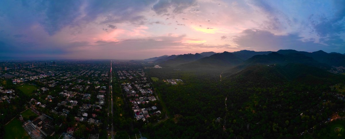 Captured the stunning sunset across Islamabad 🌄 #sunsets #sunsetphotography #dji #drone #dronephotography #panophotos