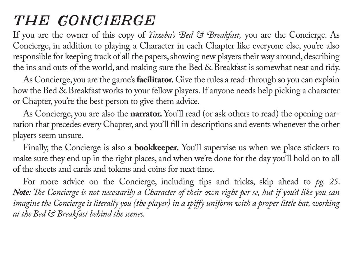 With Yazeba’s Bed &amp; Breakfast now out, I like that the game doesn’t have a traditional GM, so it removes the usual anxiety associated😖Do you all like that too?