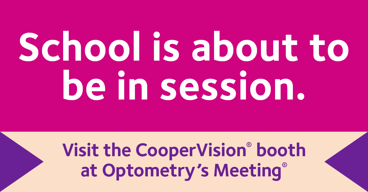 CooperVision's tweet image. 58% of Americans are unaware that there's a myopia epidemic among kids. At #OptometrysMeeting we’re tackling this issue head-on. Visit our new booth for learning opportunities to boost your myopia management skills. So grab your backpack and join us at booth 917. 🎒