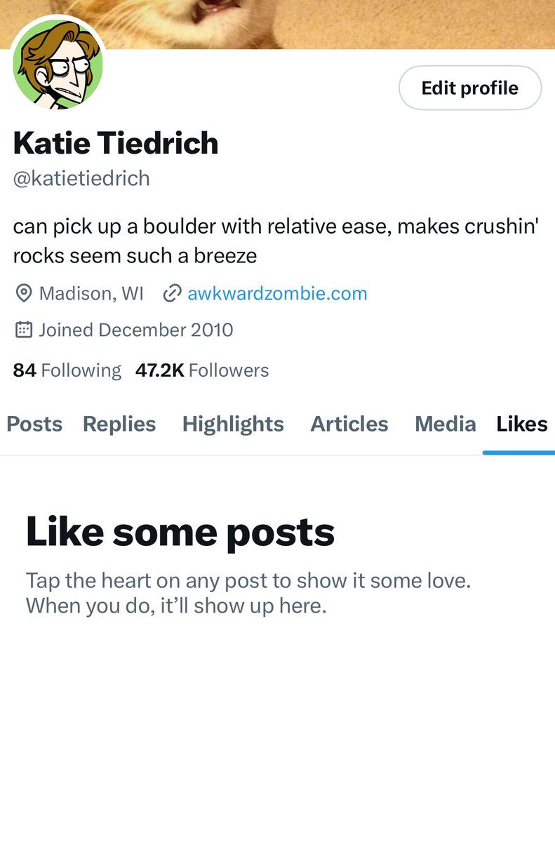 katietiedrich's tweet photo. before this information becomes unverifiable I would just like to brag that I have never liked anything on twitter dot com. I’ve been here silently shaking my head in disgust for the last 14 years instead https://t.co/B3Gc8KiH0F