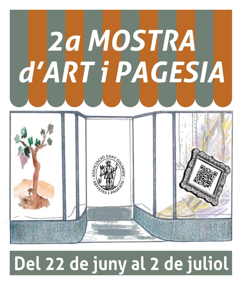 MOSTRA D´ART I PAGESIA, organitzada per la nostra entitat i amb la inestimable col·laboració d'una llarga llista de Comerços de la nostra ciutat; Rubí d’Arrel; Aula Entorn Rural Can Jordi; Masies Can Balasch, Can Ramoneda i Can Xercavins.🥇   ( 22juny-2024 al 2juliol-2024 ).❤️