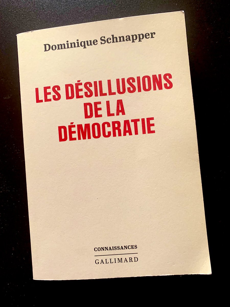 SergeBarbet's tweet photo. Il faut lire ces "Désillusions de la Démocratie" qui nous donnent des clés pour comprendre les processus à l’œuvre dans le délitement de nos sociétés. 🙏🏼 Dominique Schnapper.
 #VendrediLecture 📚 https://t.co/UHczEnhWP5