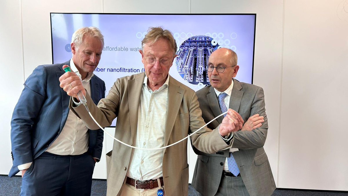 In de toekomst genoeg schoon #water hebben. Een wereldwijde uitdaging. Vandaag was ik in het splinternieuwe gebouw van <a href="/NX/">NX</a> Filtration in Enschede. Met membraan technologie halen zij oa. PFAS uit het water. Als we deze technologie in NL toepassen verkoopt het zich wereldwijd.