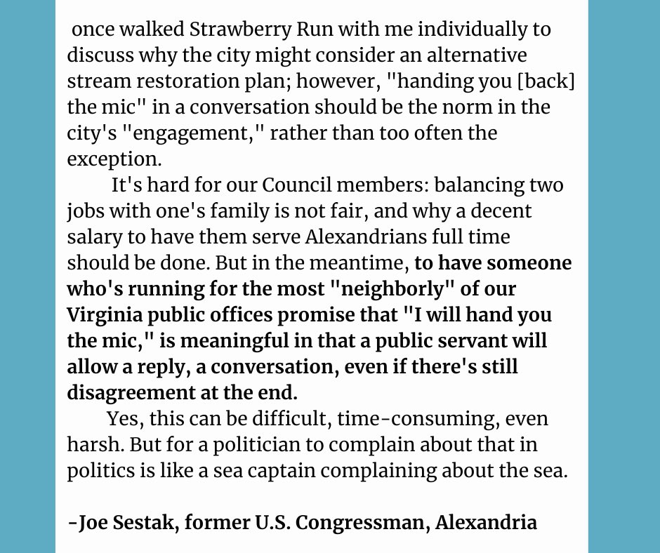 🌟American hero and former Congressman <a href="/JoeSestak/">Joe Sestak</a> praises Charlotte Scherer in Alexandria Times! Read his letter of support below! #CharlotteScherer #AlexandriaTimes 📰