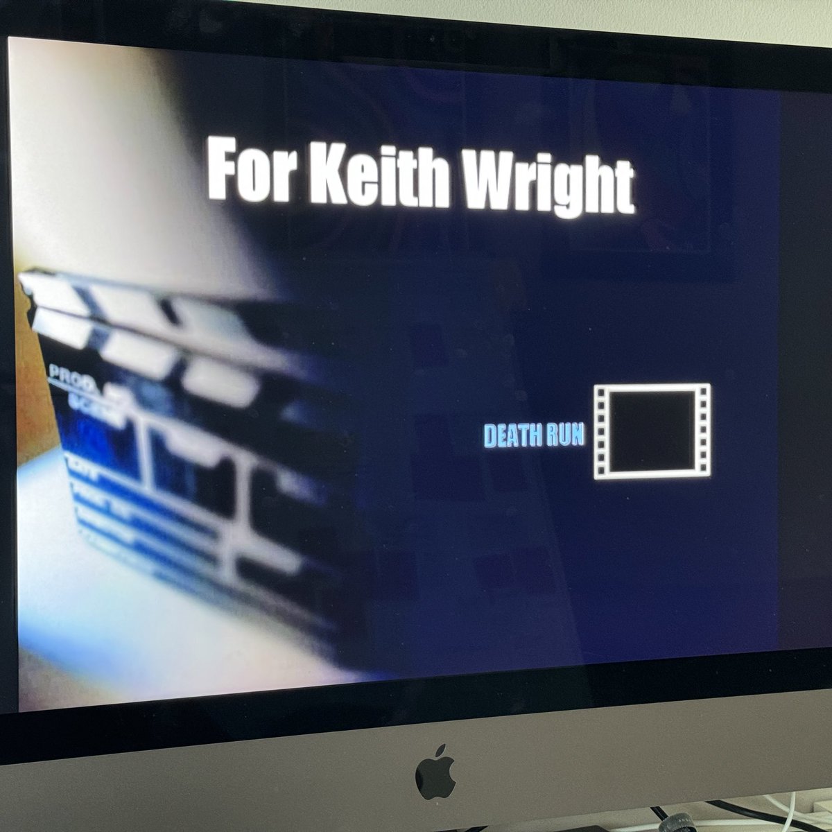 KeithWrightFilm's tweet image. Just re-discovered this gem from obscure Brit micro-budget filmmaker Michael J. Murphy, Death Run. I suspect there are very few DVDs you can order that will have your actual name in the DVD menu! Amazing.

#deathrun #michaeljmurphy