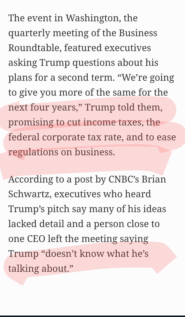 Molly1Jo's tweet photo. Sure, Biden's the problem.🙄
"Corporate cash piles soar to a record $4.11T" and addle-brained tfg just had a meeting with big business CEOs and promised even more tax cuts than he gave them in 2017.
#VoteBlueForTaxSense #VoteBlueForThePeople
#VoteBidenHarris2024 https://t.co/JUwhIOosHF