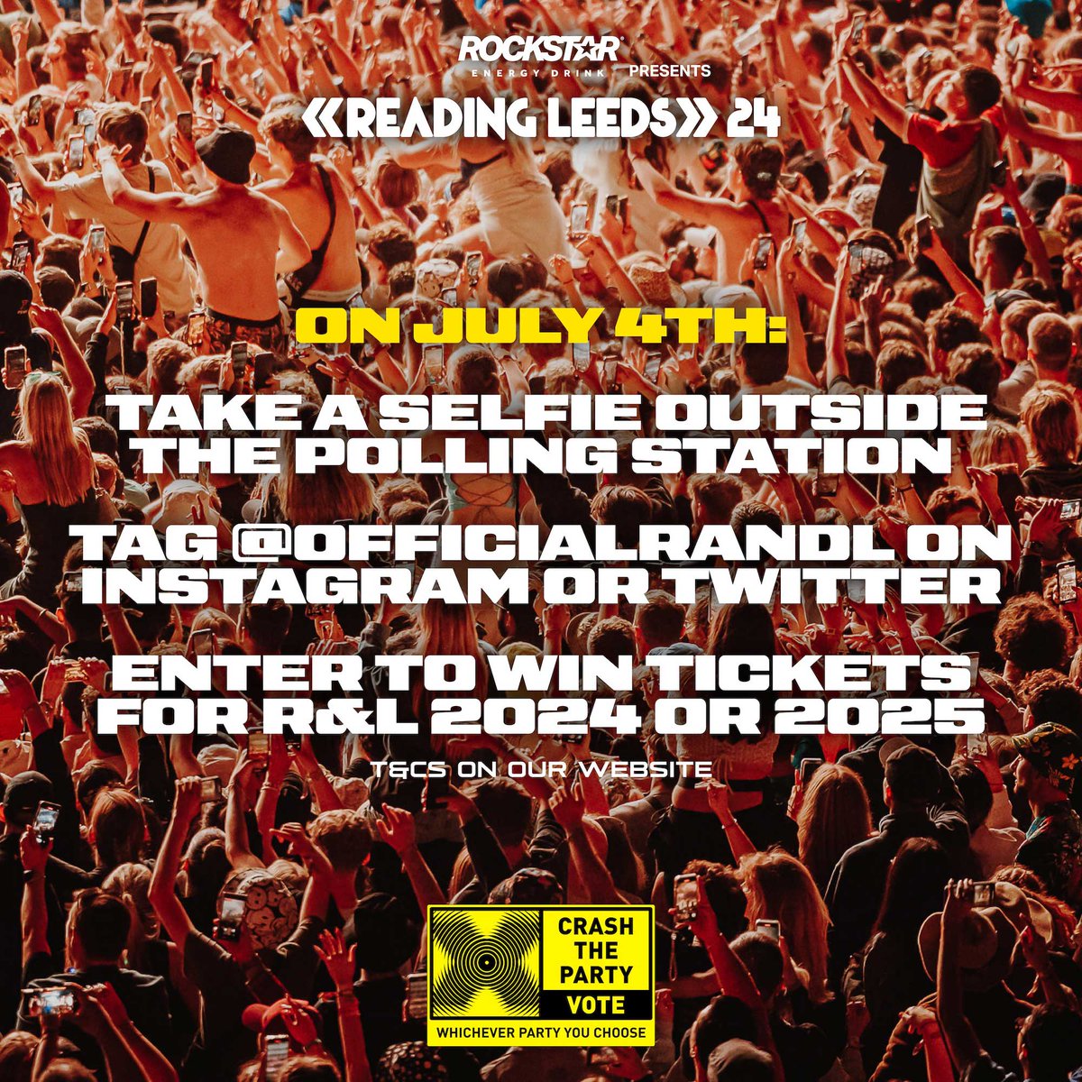 OfficialRandL's tweet photo. It’s time to crash the party.
They don’t want you to be heard.
So turn up, to turn it up…

You’ve got until Tuesday ‼️ to register to vote: https://t.co/4xK9dFAoSG #justvote24 https://t.co/sKqZ8PM8bA