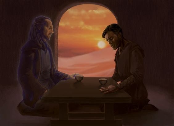 ForceGhostJinn_'s tweet photo. “When he’s ready, stable, steady, strong in the Force—then there will be time.”

#StarWars #FromACertainPointOfView 
#QuiGonJinn #ObiWanKenobi https://t.co/OeNbzti2dU