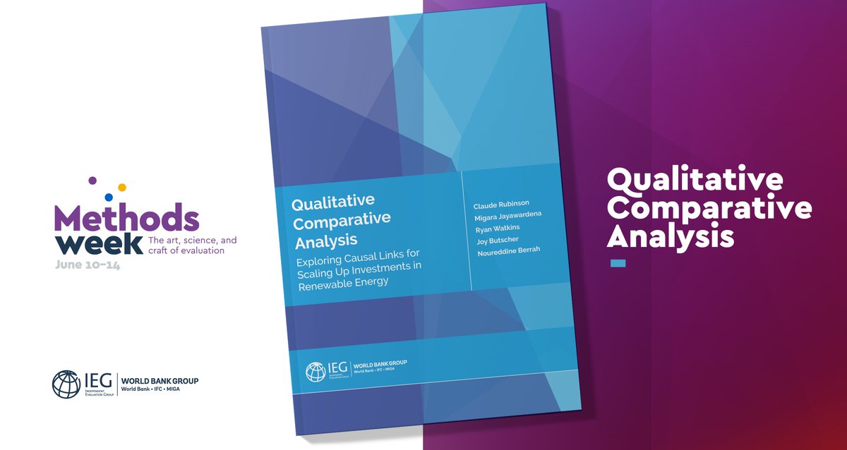 WorldBank_IEG's tweet image. 📆 IEG #MethodsWeek: Day 5⃣, #CausalAnalysis

How can Qualitative Comparative Analysis (QCA) help in #evaluation research?

IEG used #QCA to help identify pathways toward making a #CleanEnergy transition.  Learn more: bit.ly/3Xi1Noh