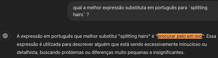 phmlira's tweet photo. chatgpt mais uma vez me ajudando a minimizar o uso do inglês no trabalho 🙏 https://t.co/XPKSlSnsvC