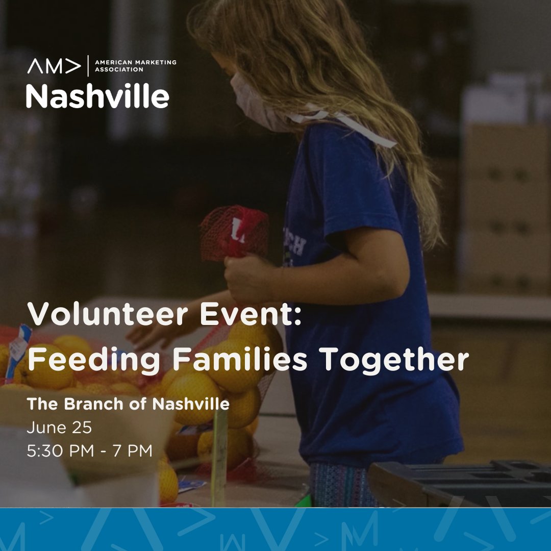 Come volunteer with us! Partnering with <a href="/The_Branch/">The Branch of Nashville</a>, this event is not only about giving back but also about connecting with fellow marketing professionals who share a passion for making a positive impact!

Register here: bit.ly/4ejtqU5