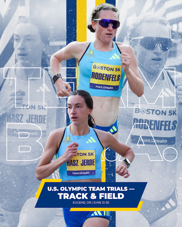 .<a href="/Annie_Rodenfels/">Annie Rodenfels</a> (steeplechase) and Bethany Hasz (5000m) will represent <a href="/RunTeamBAA/">Team B.A.A.</a> at the USA Olympic Trials in Eugene.  They are both coached by Irish Olympian Mark Carroll.