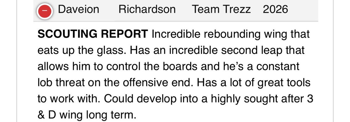 NGS Scouting Report