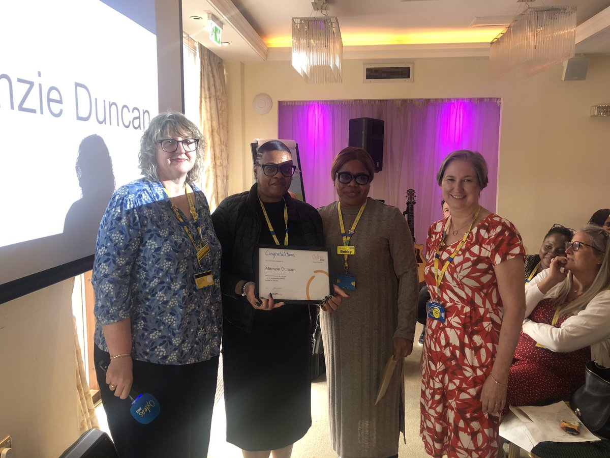 Oxleas Annual Nursing Conference Awards, runner up NA of the year……. Memzie Duncan 👏🏻👏🏻👏🏻👏🏻👏🏻👏🏻 <a href="/OxleasNHS/">Oxleas NHS</a>