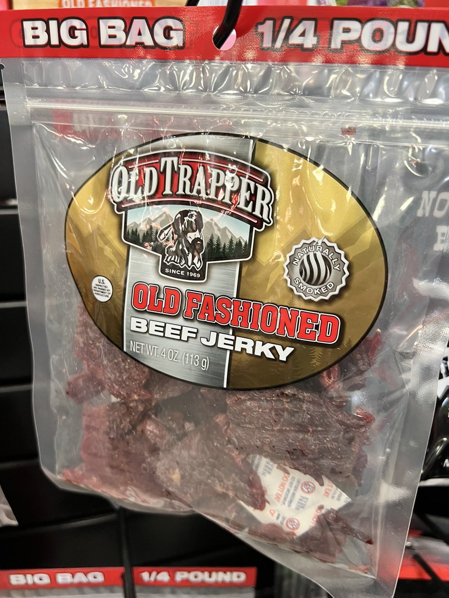 Ready for the weekend <a href="/jimrome/">Jim Rome</a> #jimromeonx with my <a href="/OldTrapper/">Old Trapper Beef Jerky</a> 4 oz pack as we head up to <a href="/WhispWinds/">Whispering Winds</a> family camp and plans for a restful three days completely missing the #usopen.