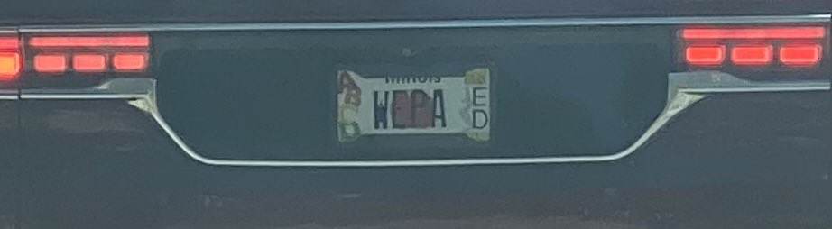 I saw this license plate while I was driving to work today <a href="/Vegalteno/">Luis A. Miranda, Jr.</a> #Wepa 😄
