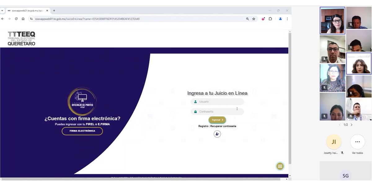 TEEQRO's tweet photo. El @TEEQRO recibió una capacitación en Juicio en Línea y el Sistema de Información de la Sec. Gral. de Acuerdos, SISGA-E, impartida por el @TEPJF_informa, con el objetivo de impulsar una impartición de justicia ágil, accesible y abierta.

¡Estamos en formación continua! https://t.co/E8fRdraNH1