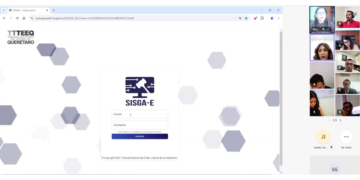 TEEQRO's tweet photo. El @TEEQRO recibió una capacitación en Juicio en Línea y el Sistema de Información de la Sec. Gral. de Acuerdos, SISGA-E, impartida por el @TEPJF_informa, con el objetivo de impulsar una impartición de justicia ágil, accesible y abierta.

¡Estamos en formación continua! https://t.co/E8fRdraNH1
