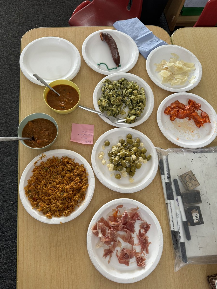 Year1WMG's tweet photo. We had a fantastic day in year 1 celebrating all things Spanish as part of our geography day! We learned how to count in Spanish, Spanish phrases, we tasted tapas dishes and paella, we had a go at flamenco dancing 💃 and learned about the culture and the country. 🇪🇸 https://t.co/cK30SsNFi7