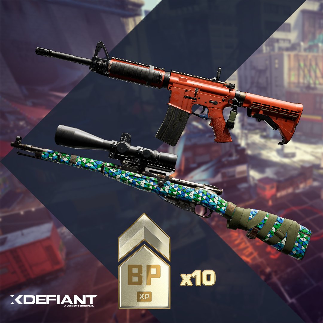 Not only is it Double Weapon XP this weekend until Monday 10 AM PT...

But from here until the end of Preseason, anyone who logs in will receive 10 BP XP boosters and two common weapon skins! You're all set for the weekend. 😏