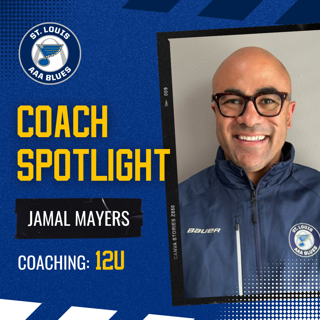 🏒 Welcome Jamal Mayers to his 2nd year coaching the St. Louis AAA Blues! 🥅

With an impressive 15-year NHL career, including a significant stint with the St. Louis Blues, Jamal brings invaluable experience to our U12 team.

#coachspotlight #stlaaablues #youthhockey #stlouis