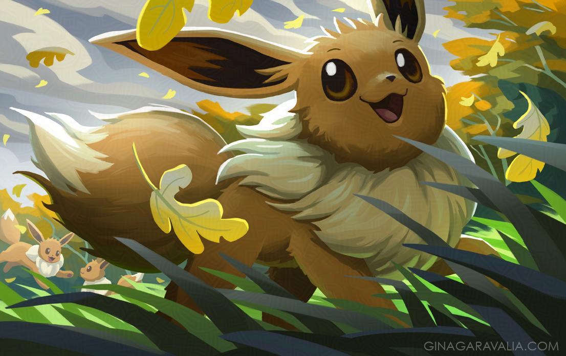 My Eevee entry for the Pokemon TCG Illustration contest. Didn't make the cut, unfortunately. I was pretty proud of this piece, will give it another go next time.